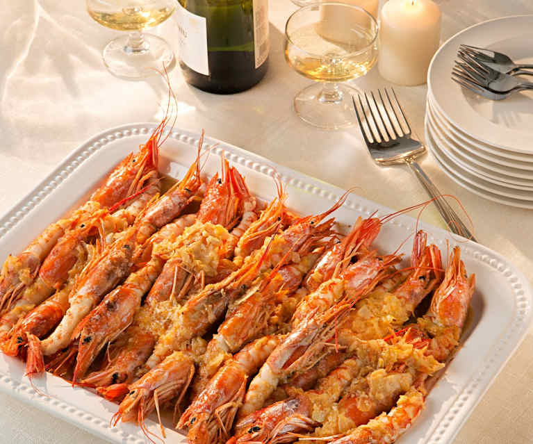 Gambones gratinados Gambones gratinados