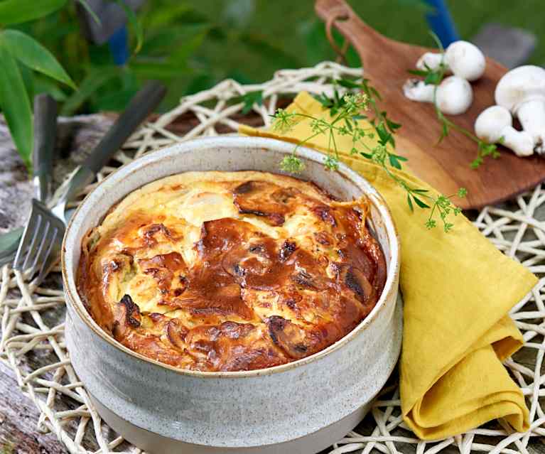 Clafoutis poulet-champignon