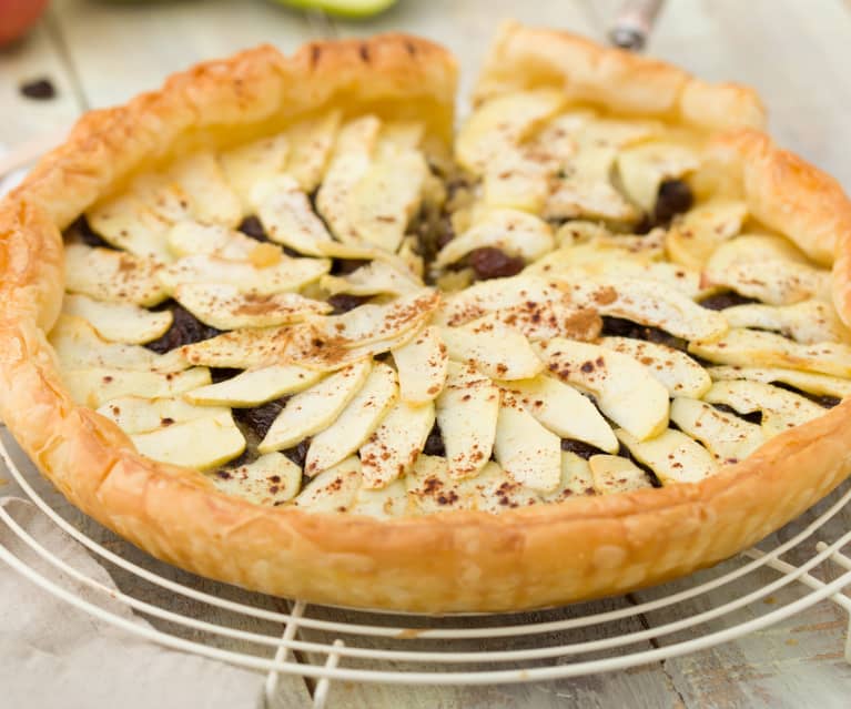 Tarta de manzana en hojaldre (Sin azúcar)