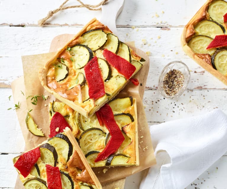 Paprika-Zucchini-Quiche