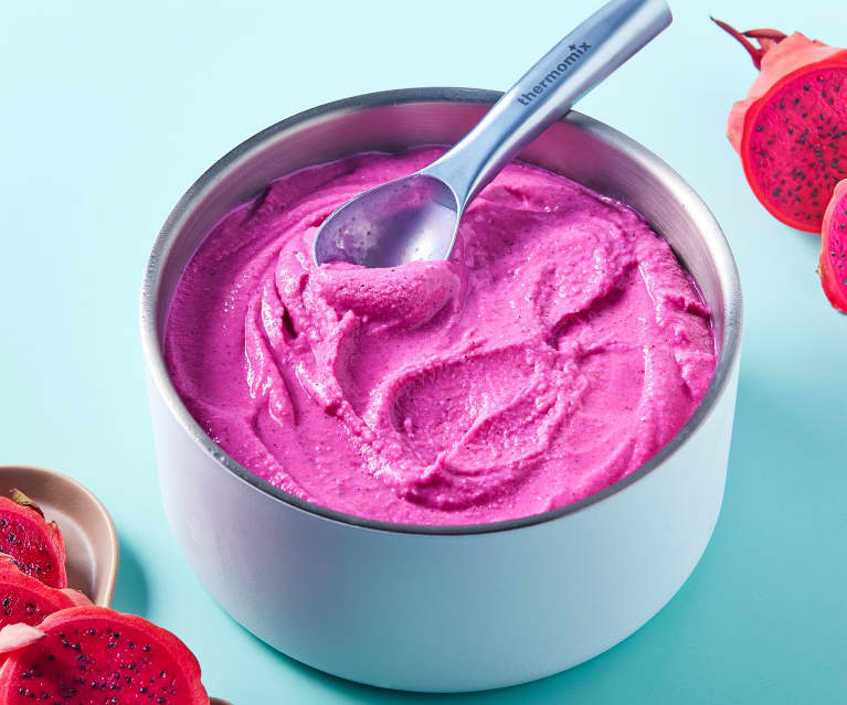 Strawberry Dragon Fruit Frozen Yogurt