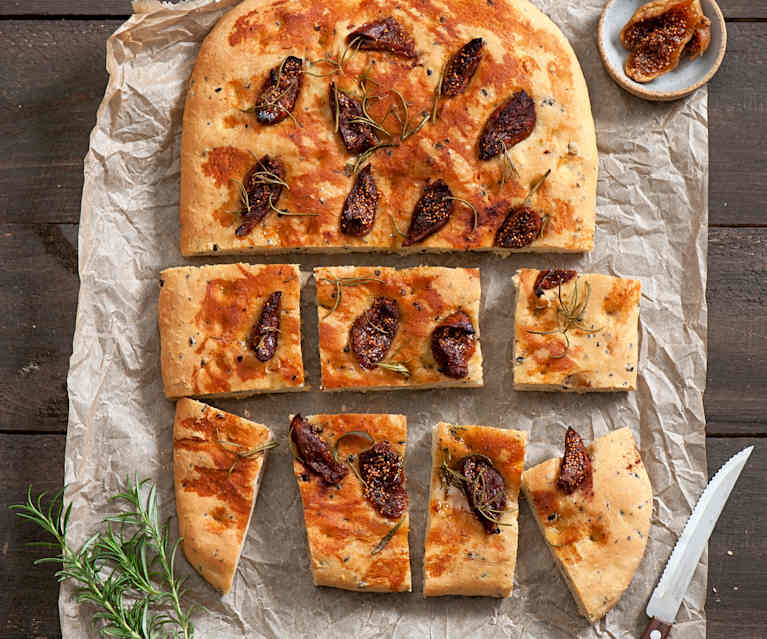 Focaccia z figami i rozmarynem