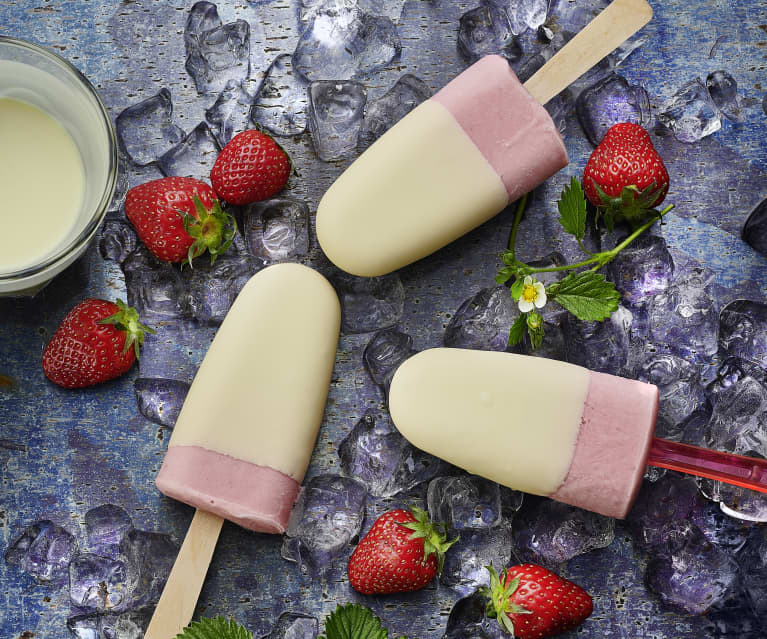 Strawberry ice cream bars