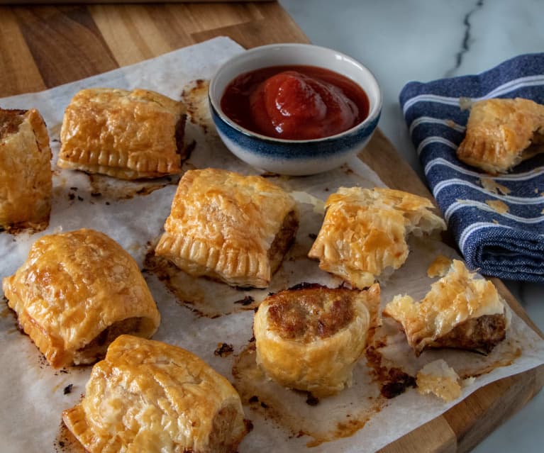 Traditional sausage rolls