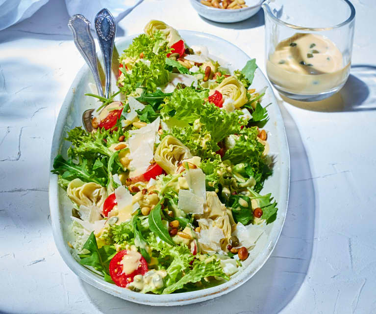 Salat mit Artischocken und Kapern-Ei-Dressing - Cookidoo® – la nostra ...