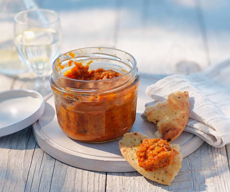 Ajvar (Red capsicum and eggplant dip)