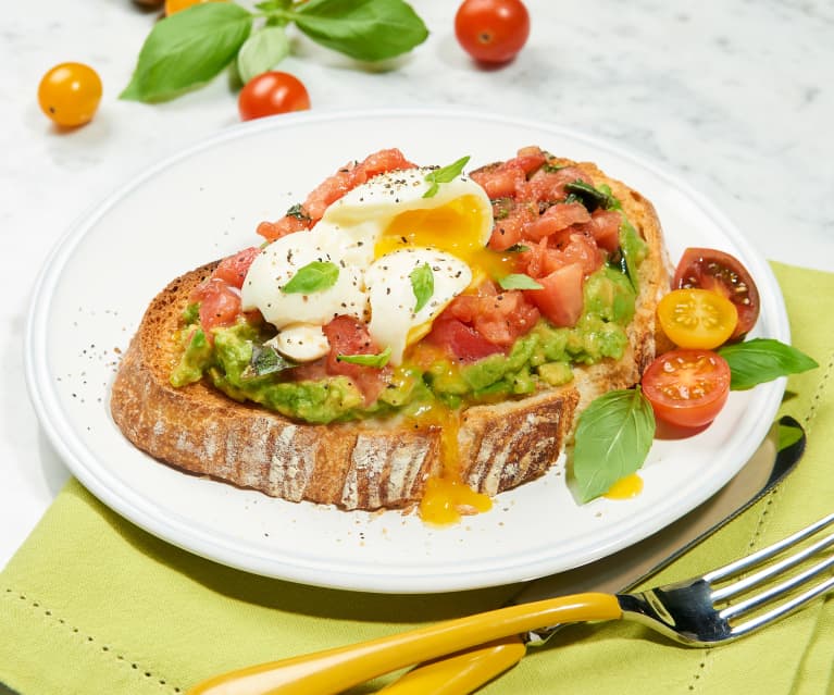 Smashed Avocado Toast with Jammy Eggs