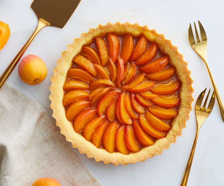 Crostata di mais e anacardi con albicocche (senza glutine)