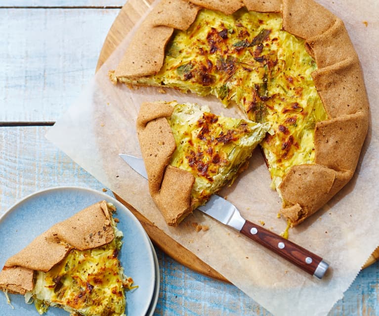 Clafoutis aux poireaux et lardons (sans lactose, sans gluten