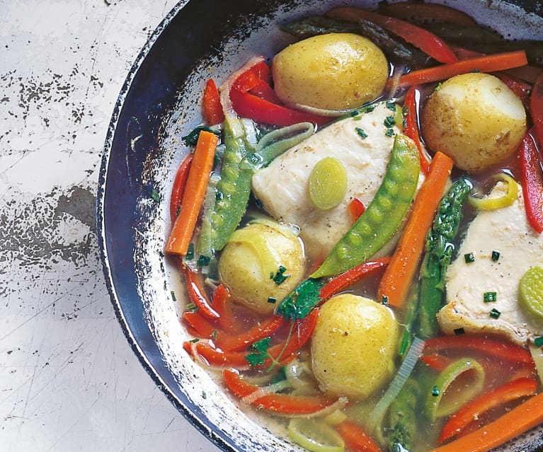 Nage de poissons à la coriandre