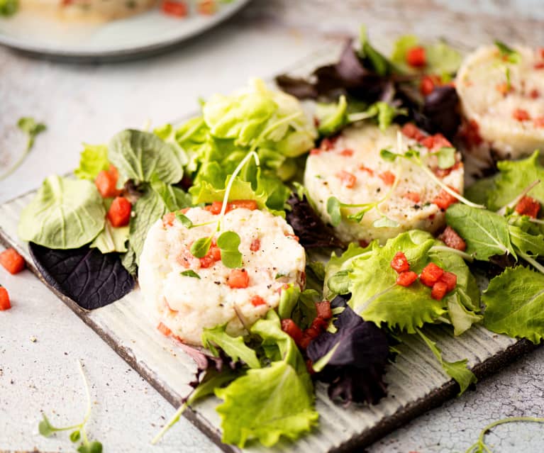 Tartar de pescado y sandía