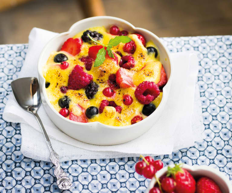 Gratin au sabayon et aux fruits rouges