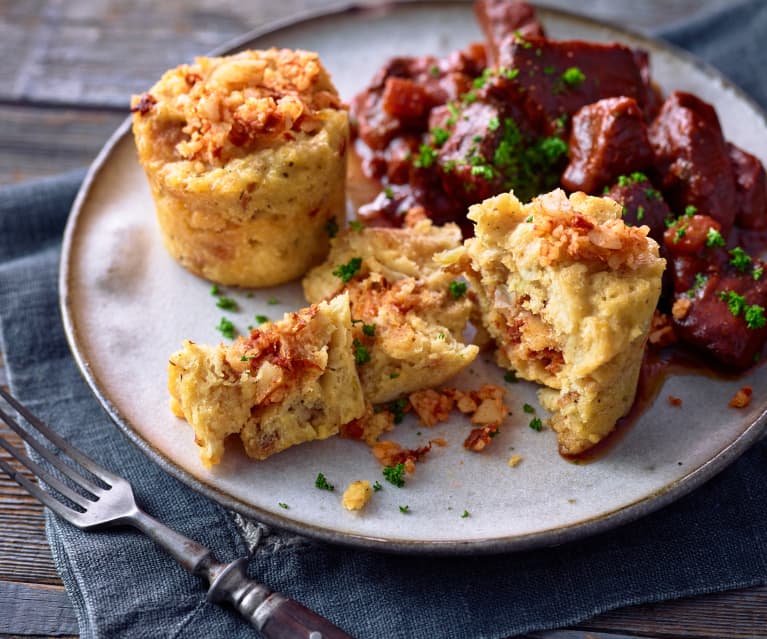 Thermomix® Ramekin Dumplings with Parmesan Tomato Filling