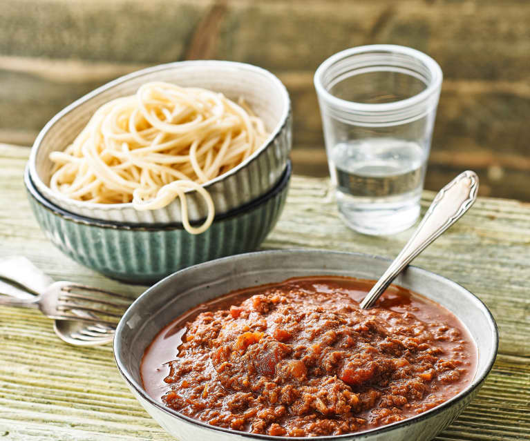 Spaghetti aux légumes et boulettes de viande - Cookidoo® – the official  Thermomix® recipe platform