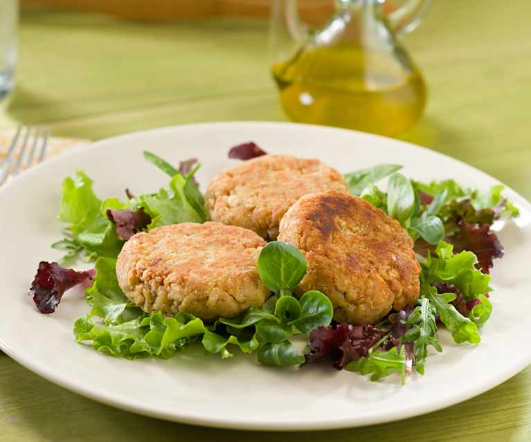 Hamburguesas de arroz integral Hamburguesas de arroz integral