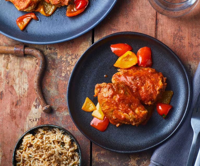 Pollo con sugo alla paprika a Cottura Lenta