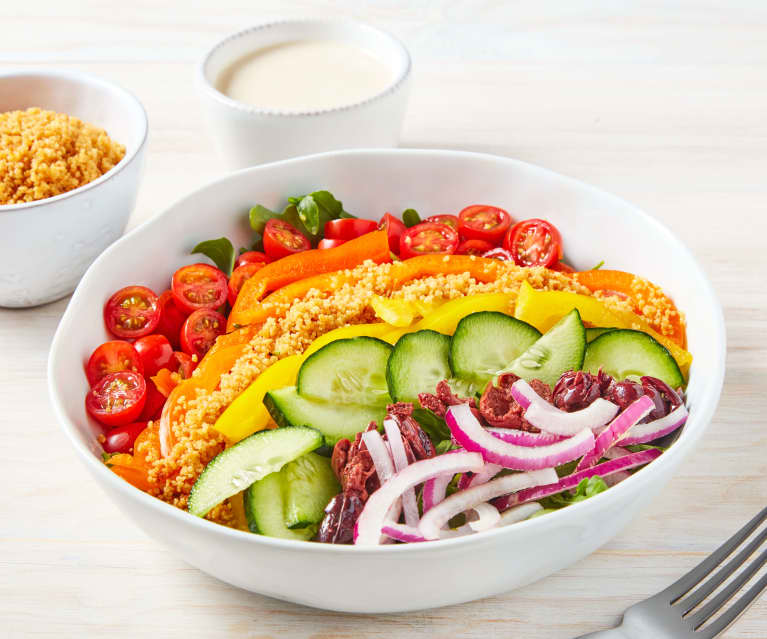 Rainbow Mediterranean Couscous Salad