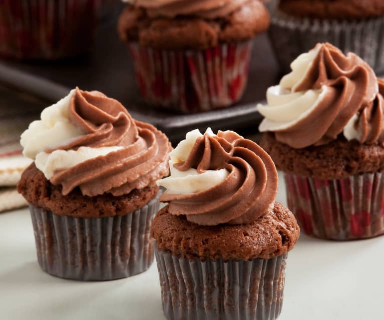 Minicupcakes de chocolate y mascarpone