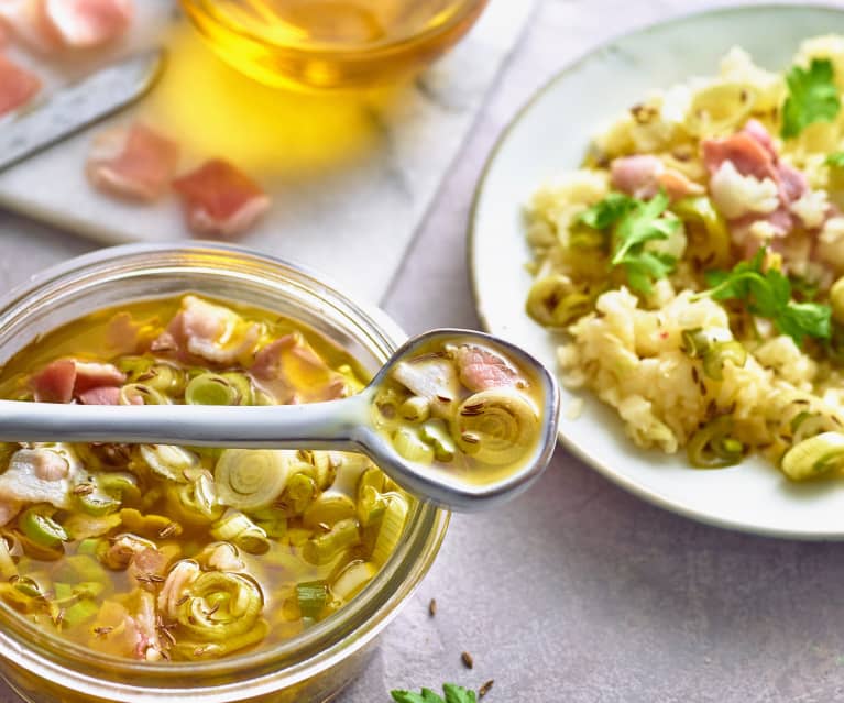 Bacon-Kümmel-Dressing zu Kohlsalaten