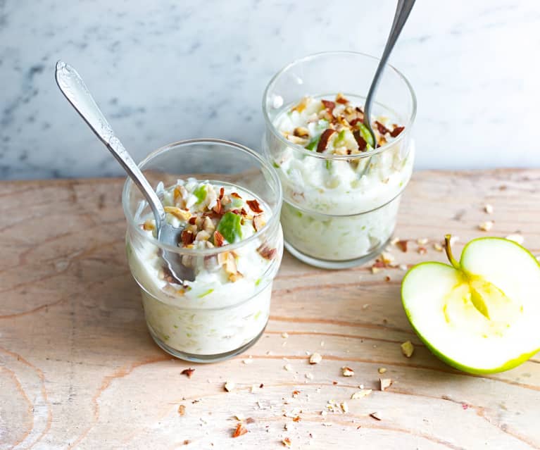 Fromage blanc gourmand, pomme et miel