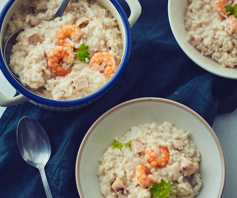  Risotto cu mix de fructe de mare