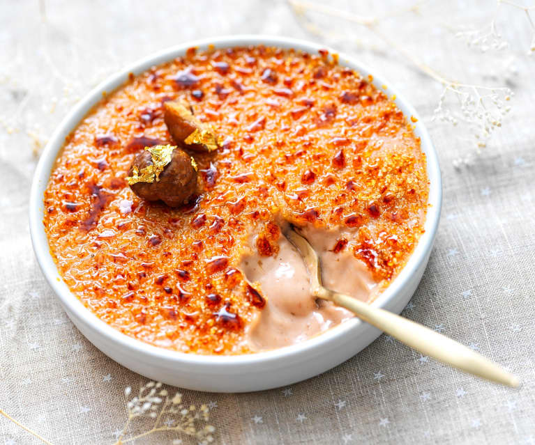 Crème brûlée vegan aux marrons