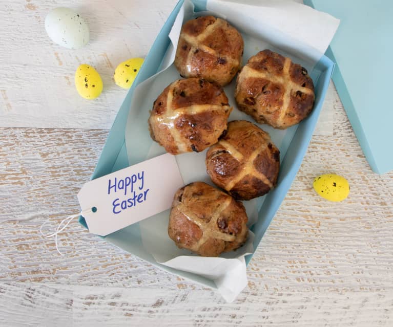 Hot cross buns (Mini brioche de Pascua)