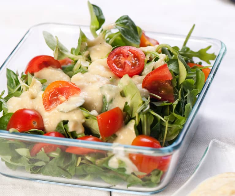 Feldsalat mit Kartoffeldressing