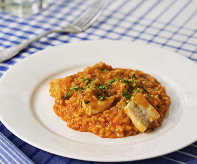Arroz caldoso con pez espada Arroz caldoso con pez espada