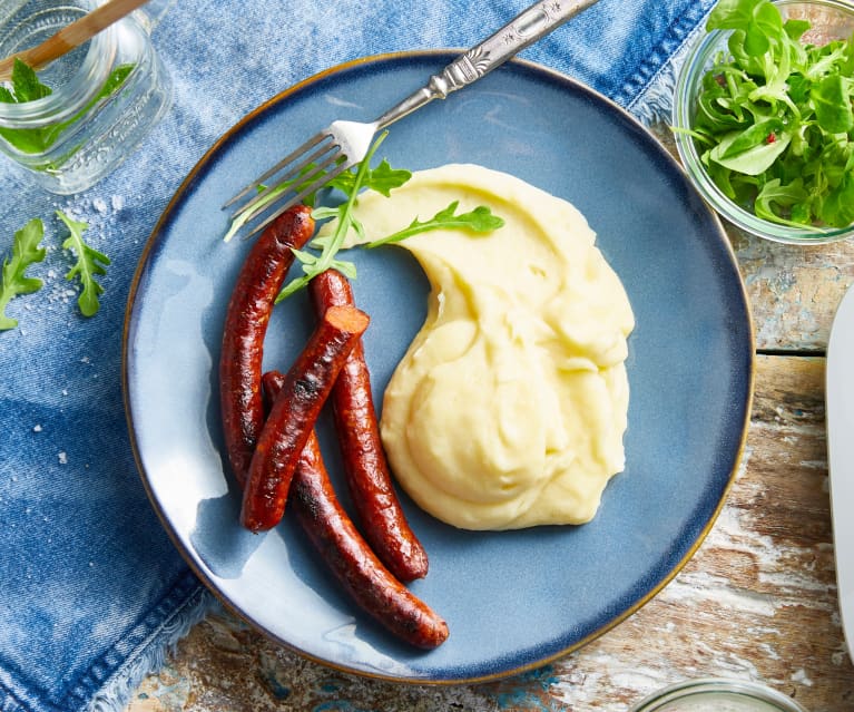 Aardappelpuree en merguez