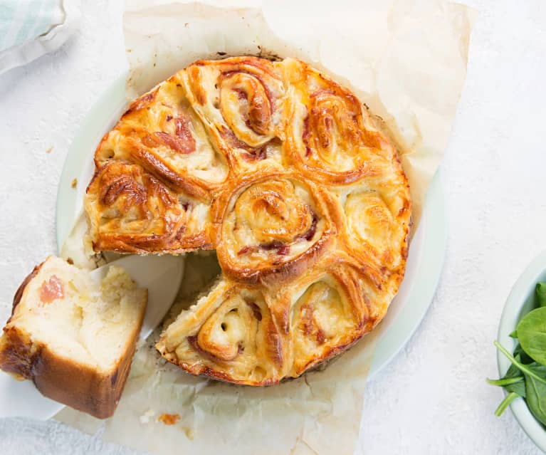 Rolls de jamón y queso