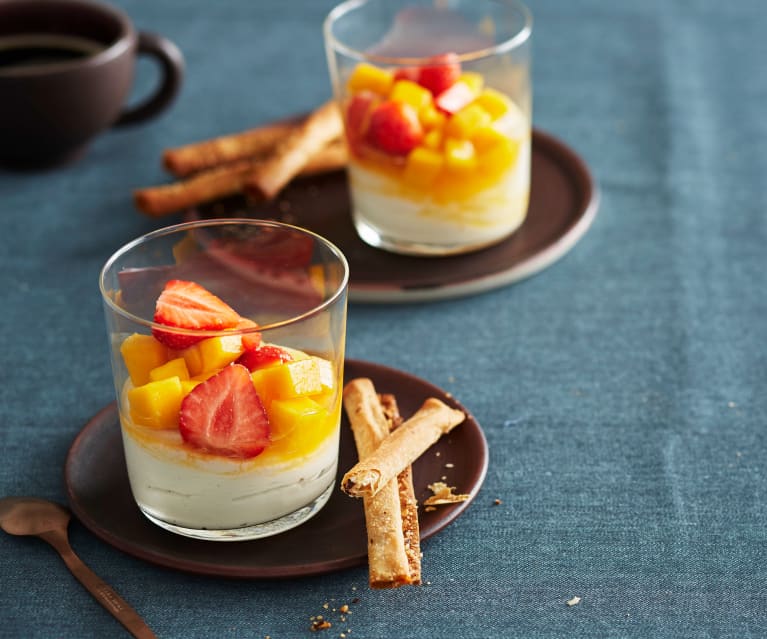 Mascarpone-Creme mit Knusperstangen