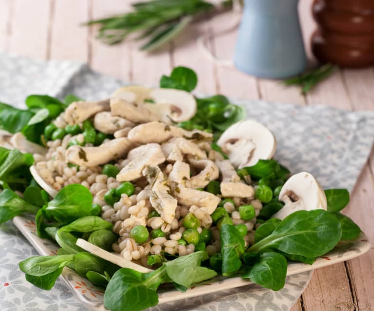 Orzo e straccetti di pollo