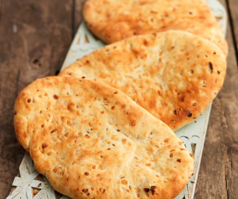 Naan Bread with Onion and Cumin