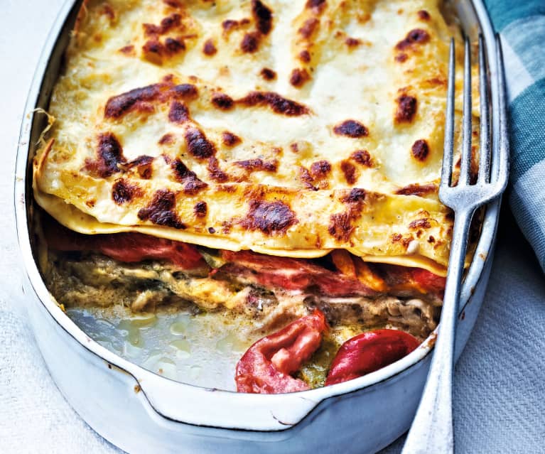 Lasagne de veau aux légumes grillés