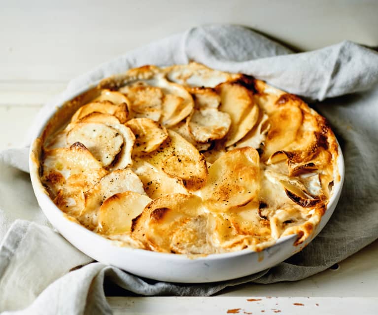 Gratin de pommes de terre et topinambours