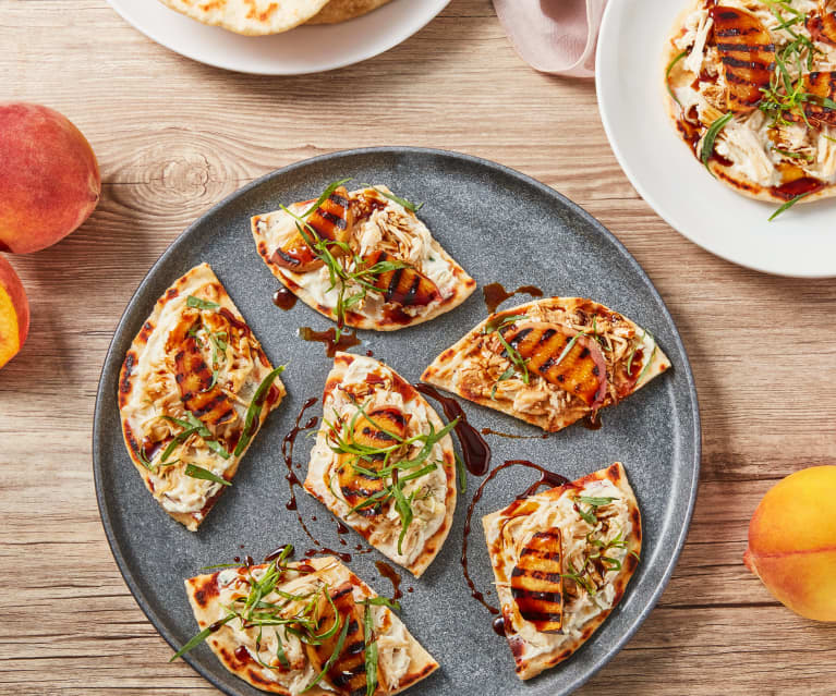 Chicken and Peach Flatbreads