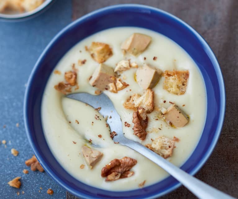 Menu prêt à l'avance - Velouté de panais au foie gras