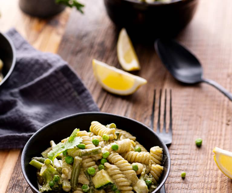 Pasta verdure e pesto di anacardi (vegan) (Bimby Friend)