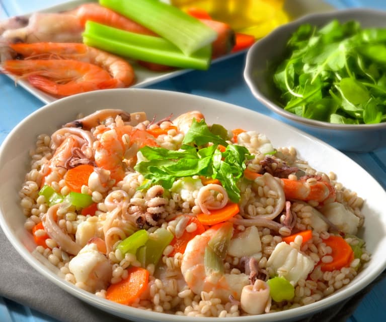 Cous cous piccante alla menta con frutta e verdura - Cookidoo