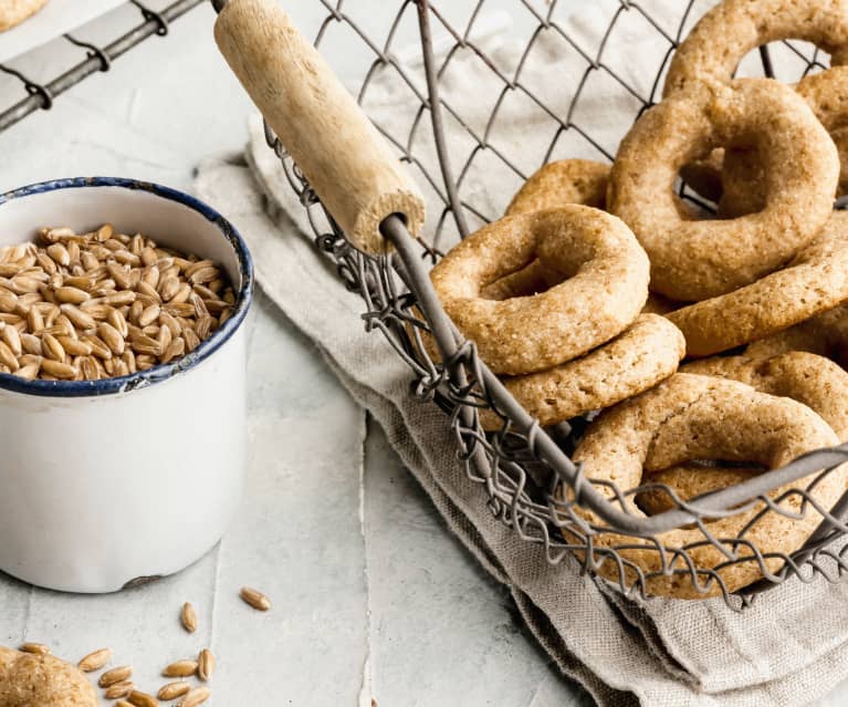 Galletas integrales con miel de agave y yogur