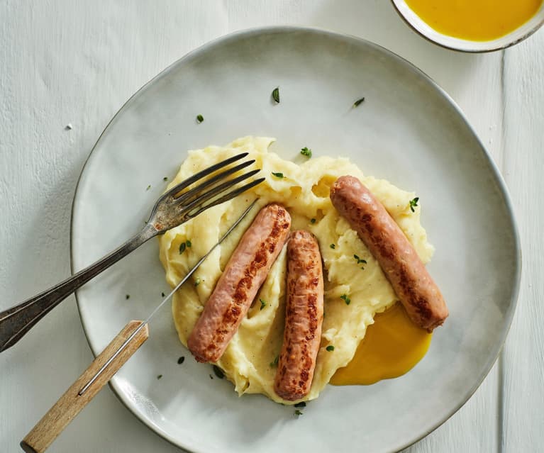 Bangers And Mash Salsicce Con Pure Di Patate Cookidoo La Nostra Piattaforma Ufficiale Di Ricette Per Bimby