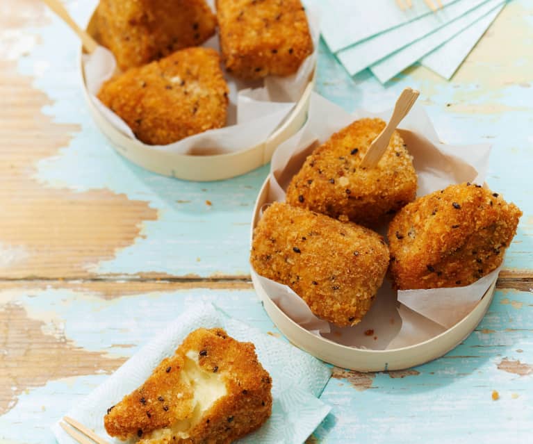 Croquettes de camembert panées au sésame