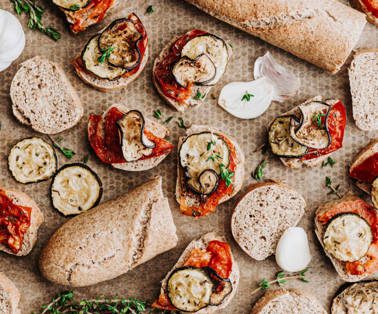 Tartines aux légumes grillés