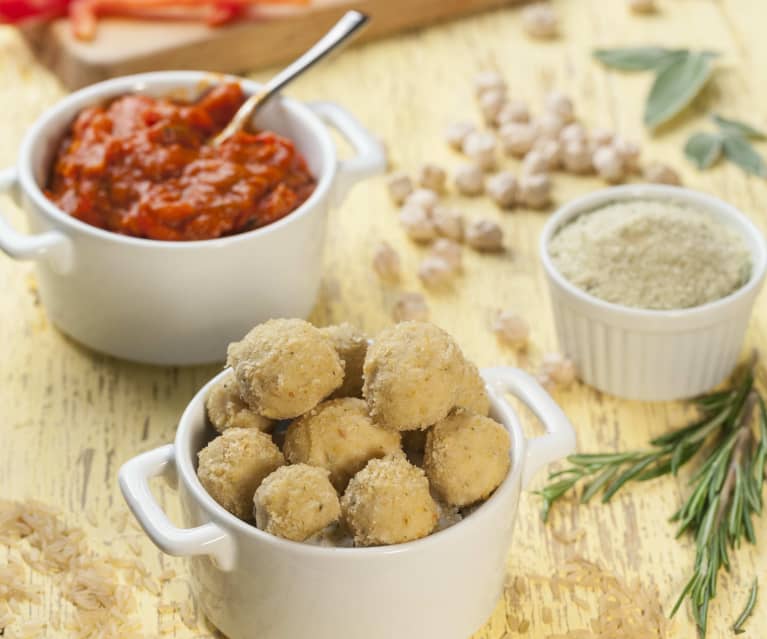 Polpette di ceci, salvia e rosmarino