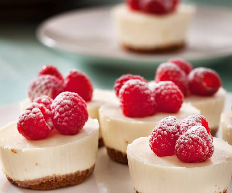 Cheesecake Mini dengan Cokelat Putih