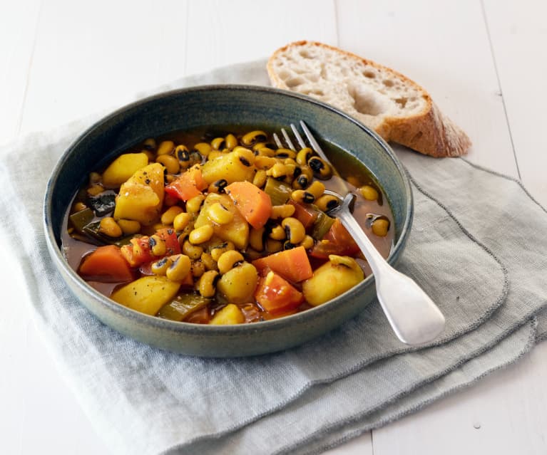 Ragoût de haricots œil noir aux légumes