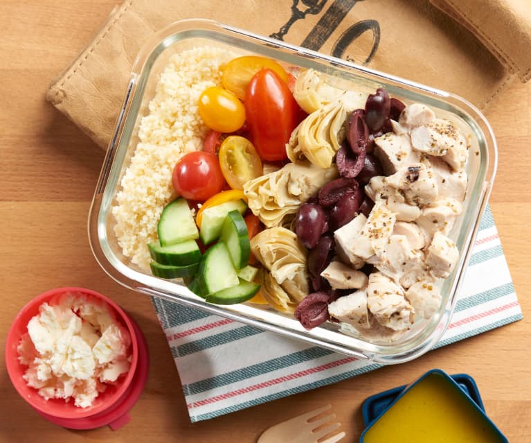 Lemon Chicken with Couscous and Artichokes