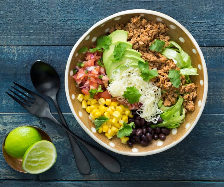 Turkey taco salad bowl