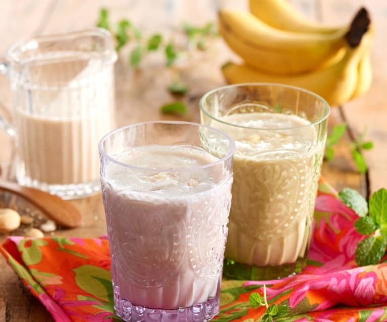 Smoothie avoine, banane, cajou